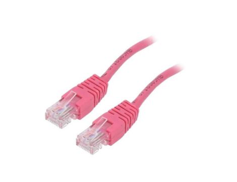 Patch cord U/UTP, Cat 5e, wtyk RJ45 z obu stron, linka, CCA, 2m PP12-2M/RO