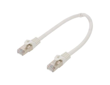 Patch cord S/FTP, Cat 6a, RJ45 wtyk z obu stron, linka, Cu, 0,25m PP6A-LSZHCU-W-0.25M