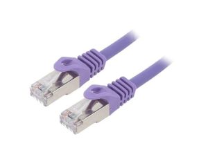 Patch cord S/FTP, Cat 6a, RJ45 wtyk z obu stron, linka, Cu, 2m PP6A-LSZHCU-V-2M