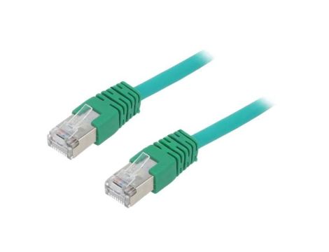 Patch cord F/UTP, Cat 5e, wtyk RJ45 z obu stron, linka, CCA, 1m PP22-1M/G
