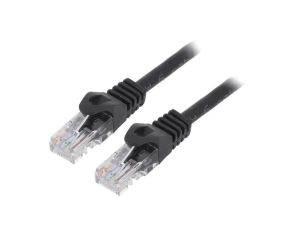Patch cord U/UTP, Cat 6, wtyk RJ45 z obu stron, linka, CCA, 5m PP6U-5M/BK