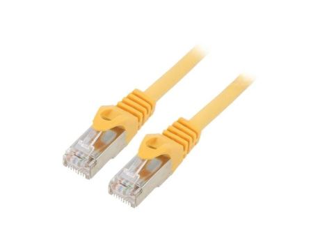 Patch cord S/FTP, Cat 6a, RJ45 wtyk z obu stron, linka, Cu, 1m PP6A-LSZHCU-Y-1M