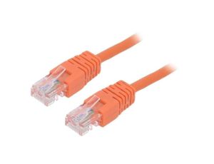 Patch cord U/UTP, Cat 5e, RJ45 wtyk z obu stron, linka, CCA, 1m PP12-1M/O