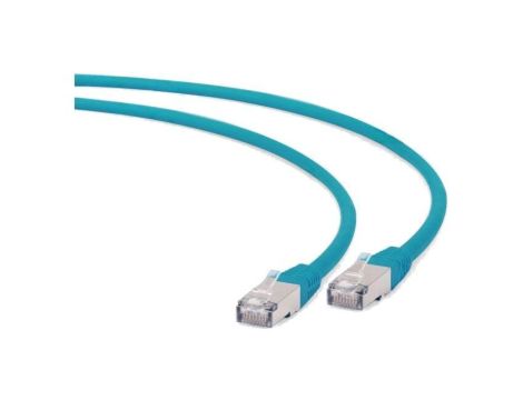 Patch cord S/FTP, Cat 6a, wtyk RJ45 z obu stron, linka, Cu, 0,5m PP6A-LSZHCU-G-0.5M