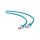 Patch cord S/FTP, Cat 6a, wtyk RJ45 z obu stron, linka, Cu, 0,5m PP6A-LSZHCU-G-0.5M