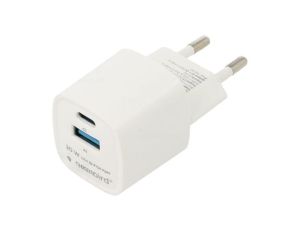 Zasilacz impulsowy, sieciowy,wtykowy, 5VDC, 3A, 20W, biały TA-UC-PDQC20-W-01