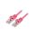 Patch cord F/UTP, Cat 6, wtyk RJ45 z obu stron, linka, CCA, 3m, PVC, różowy PP6-3M/RO