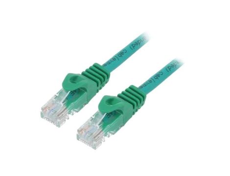Patch cord U/UTP, Cat 6, wtyk RJ45 z obu stron, linka, CCA, 0,5m PP6U-0.5M/G