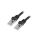 Patch cord S/FTP, Cat 6a, RJ45 wtyk z obu stron, linka, Cu, 1,5m PP6A-LSZHCU-BK-1.5M