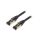 Patch cord S/FTP, Cat 8, RJ45 wtyk z obu stron, linka, Cu, 0,25m PP8-LSZHCU-BK-0.25M
