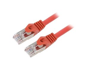 Patch cord S/FTP, Cat 6a, RJ45 wtyk z obu stron, linka, Cu, 0,5m PP6A-LSZHCU-R-0.5M