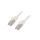 Patch cord F/UTP, Cat 6, wtyk RJ45 z obu stron, linka, CCA, 2m, PVC, biały PP6-2M/W