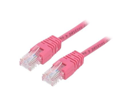 Patch cord U/UTP, Cat 5e, RJ45 wtyk z obu stron, linka, CCA, 0,5m PP12-0.5M/RO