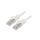 Patch cord F/UTP, Cat 6, RJ45 wtyk z obu stron, linka, CCA, 0,5m, PVC, biały PP6-0.5M/W