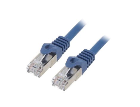 Patch cord S/FTP, Cat 6a, RJ45 wtyk z obu stron, linka, Cu, 1,5m PP6A-LSZHCU-B-1.5M