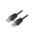 Patch cord U/UTP, Cat 5e, RJ45 wtyk z obu stron, linka, CCA, 3m PP12-3M/BK