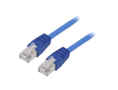 Patch cord F/UTP, Cat 5e, wtyk RJ45 z obu stron, linka, CCA, 2m PP22-2M/B