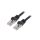 Patch cord S/FTP, Cat 6a, RJ45 wtyk z obu stron, linka, Cu, 0,5m PP6A-LSZHCU-BK-0.5M