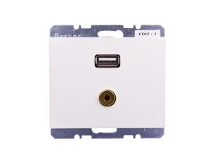 K.1 Gniazdo USB/3,5 mm Audio śnieżnobiałe połysk 3315397009
