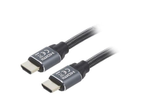 Kabel HDMI, wtyk z obu stron, tekstylny, czarny, 28AWG, dł. przewodu: 5m CCBP-HDMI-5M