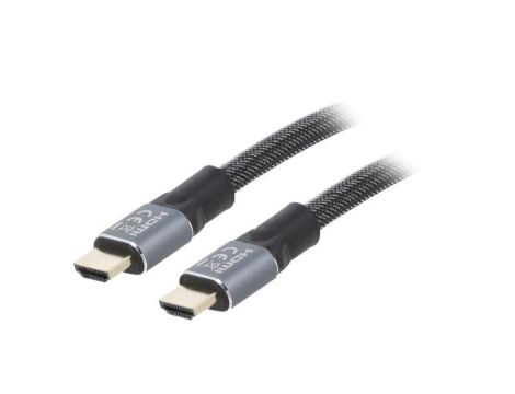 Kabel HDMI, wtyk z obu stron, tekstylny, czarny, 26AWG, dł. przewodu: 10m CCBP-HDMI-10M