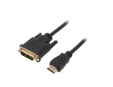 Kabel DVI-D (18+1) wtyk,HDMI wtyk, PVC, czarny, 30AWG, dł. przewodu: 3m CC-HDMI-DVI-10