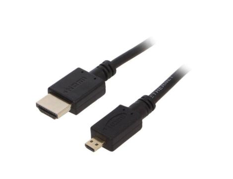Kabel HDMI wtyk,micro HDMI wtyk, PVC, 4K,UHD 2160p, czarny, dł. przewodu: 1,8m CC-HDMID-6