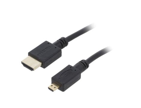 Kabel HDMI wtyk,micro HDMI wtyk, PVC, 4K,UHD 2160p, czarny, dł. przewodu: 4,5m CC-HDMID-15
