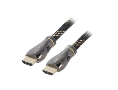 Kabel HDMI, wtyk z obu stron, tekstylny, czarny, 28AWG, dł. przewodu: 2m CCBP-HDMI8K-2M
