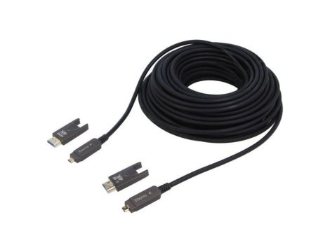 Kabel micro HDMI, wtyk z obu stron, PA, czarny, materiał wykonania żyły: Cu, dł. przewodu: 20m CCAP-HDMIDD-AOC-20M