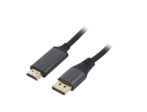 Kabel DisplayPort wtyk,HDMI wtyk, tekstylny, DisplayPort 1.2, dł. przewodu: 1,8m CC-DP-HDMI-4K-6