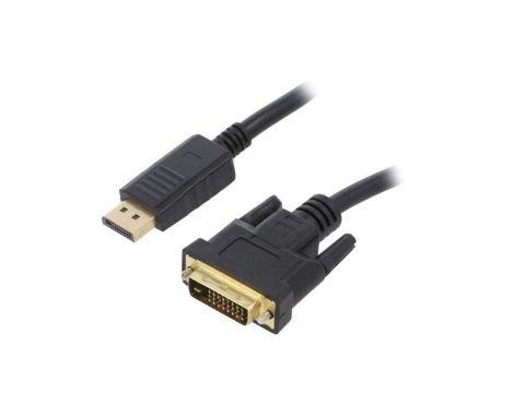 Kabel DisplayPort wtyk,DVI-D (24+1) wtyk, PVC, Full HD 1080p, dł. przewodu: 1,8m CC-DPM-DVIM-6