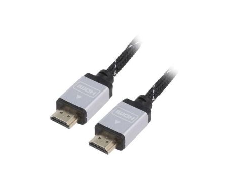 Kabel HDMI, wtyk z obu stron, tekstylny, czarny, 30AWG, dł. przewodu: 7,5m CCB-HDMIL-7.5M