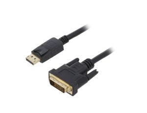 Kabel DisplayPort wtyk,DVI-D (24+1) wtyk, PVC, Full HD 1080p, dł. przewodu: 1m CC-DPM-DVIM-1M