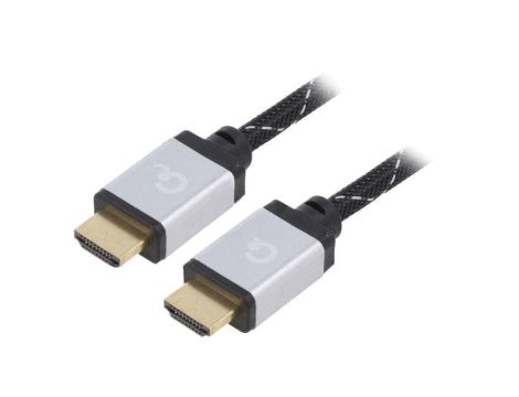 Kabel HDMI, wtyk z obu stron, tekstylny, czarny, 30AWG, dł. przewodu: 2m CCB-HDMIL-2M