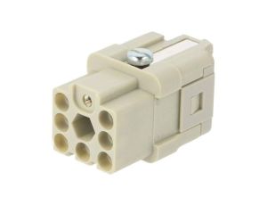 Złącze HDC, wkładka stykowa, żeńskie, PIN: 8, proste, 400V C14610B00750012