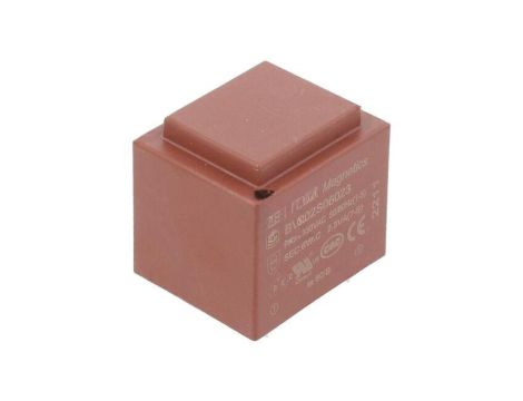 Transformator zalewany, Moc: 2,3VA, Upierw: 230VAC, Iwyj: 383mA, Uwyj: 6V, na PCB BV302S06023