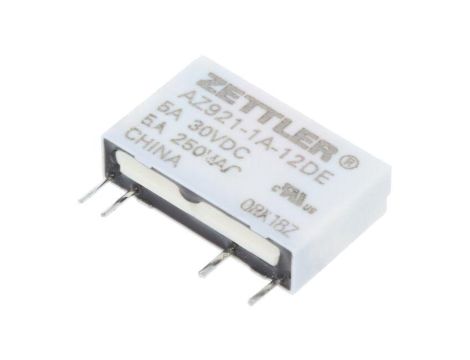 Przekaźnik elektromagnetyczny, SPST-NO, Ucewki: 12VDC, Iwyj: 5A, na PCB AZ921-1A-12DE