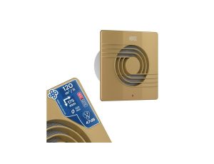 Wentylator wyciągowy łazienkowy / kuchenny plastikowy HELIX 100mm złoty HOROZ ELECTRIC