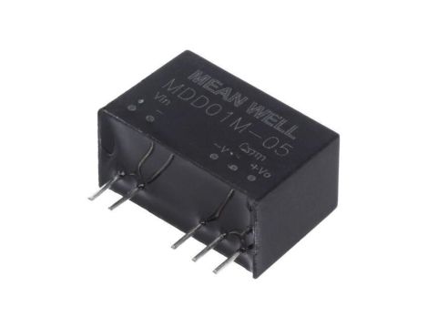 Przetwornica DC/DC, 1W, Uwej: 10,8...13,2 VDC, Uwyj: 5 VDC, Iwyj: 100mA MDD01M-05