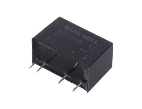 Przetwornica DC/DC, 1W, Uwej: 21,6...26,4 VDC, Uwyj: 12 VDC, Iwyj: 84mA MDS01N-12