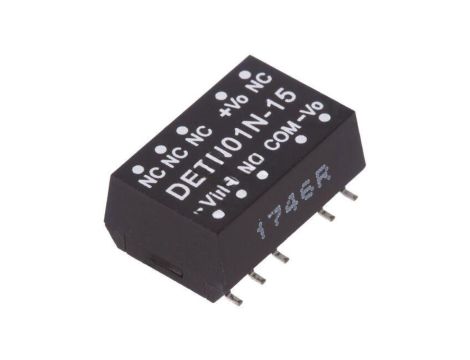Przetwornica DC/DC, 1W, Uwej: 21,6...26,4 VDC, Uwyj: 15 VDC, Iwyj: 34mA DETN01N-15