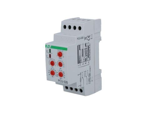Moduł automatyki przekaźnik czasowy, zaciski śrubowe, 250VAC / 10A, IP20, -25...50C, PCU-520-230V