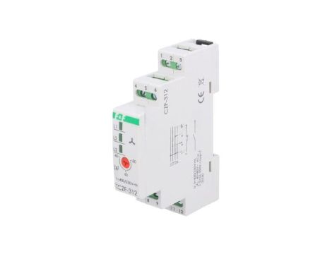 Przekaźnik nadzorczy napięcia, SPST-NO, 3 x 400VAC, 250VAC / 5A, IP20, -25...40C, CZF-312