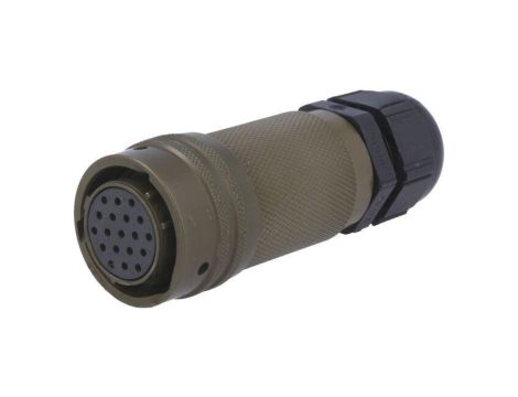 Złącze militarne, żeńskie, wtyk, PIN: 19, proste, napięcie znamionowe: 600V, prąd znamionowy: 7,5A PT06A1419SPG