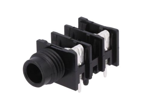 Złącze Jack 6,3mm, żeńskie, gniazdo, kątowe 90, mono ACJM-HHOP