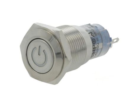Przełącznik: wandaloodporny Poz: 2 SPDT 0,5A/220VAC 1A/24VDC LAS2GQF-11ZDT/G/24V/S