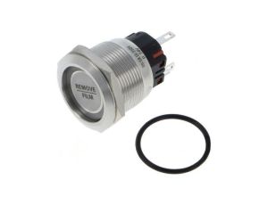 Przełącznik: wandaloodporny Poz: 2 SPDT 1A/220VAC IP65 ON-ON ONPOW6122F-11ZE/R/24V/S