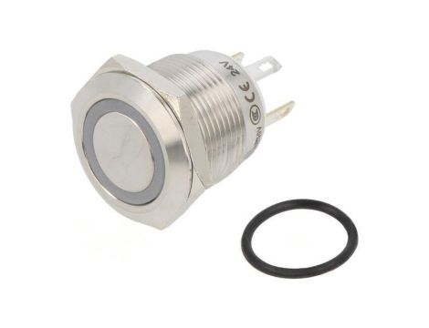 Przełącznik: wandaloodporny Poz: 2 SPST-NO 0,5A/220VAC IP65 GQ19F-10E/J/R/24V/S