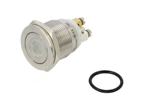 Przełącznik: wandaloodporny Poz: 2 SPST-NO 0,5A/220VAC IP65 GQ19PF-10D/G/12V/S